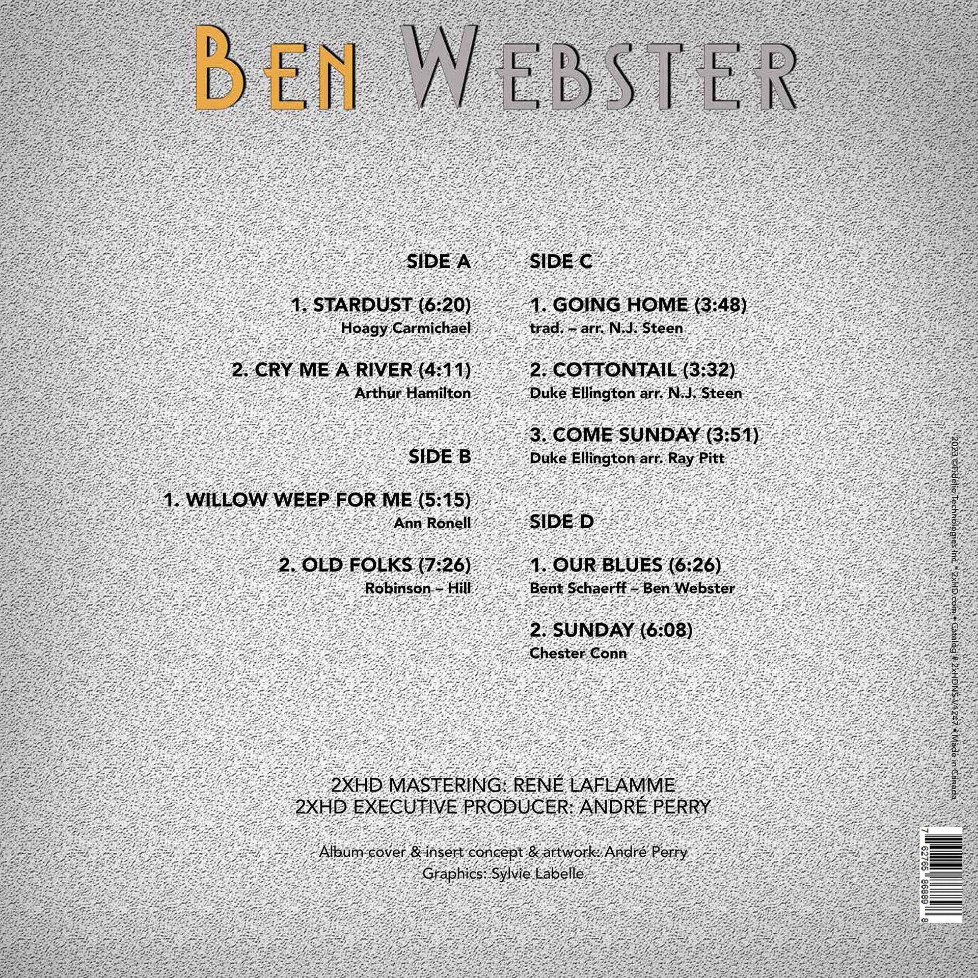 Ben Webster - Stardust - 2xHD LP [ Record ]