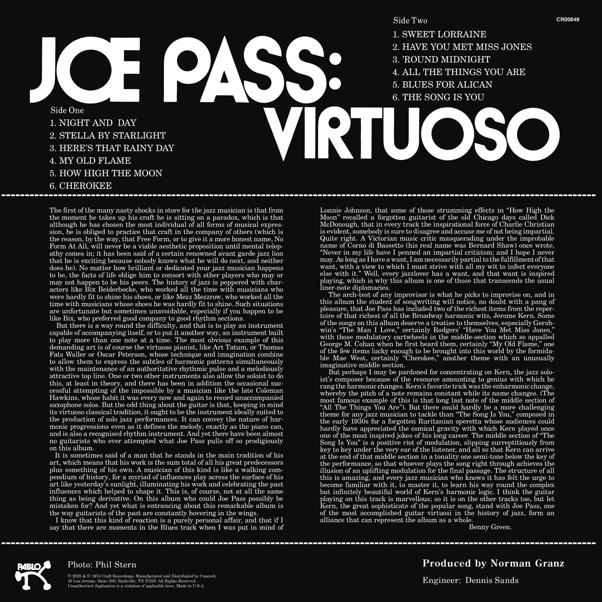 Joe Pass - Virtuoso - OJC LP [ Record ]
