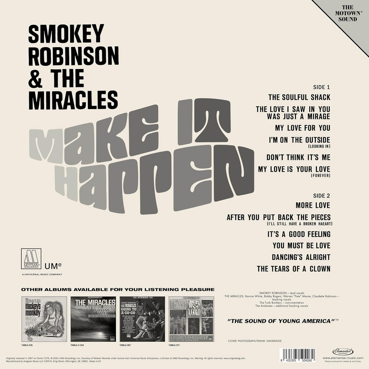 Smokey Robinson & The Miracles - Make It Happen (Mono) - LP [ Record ]