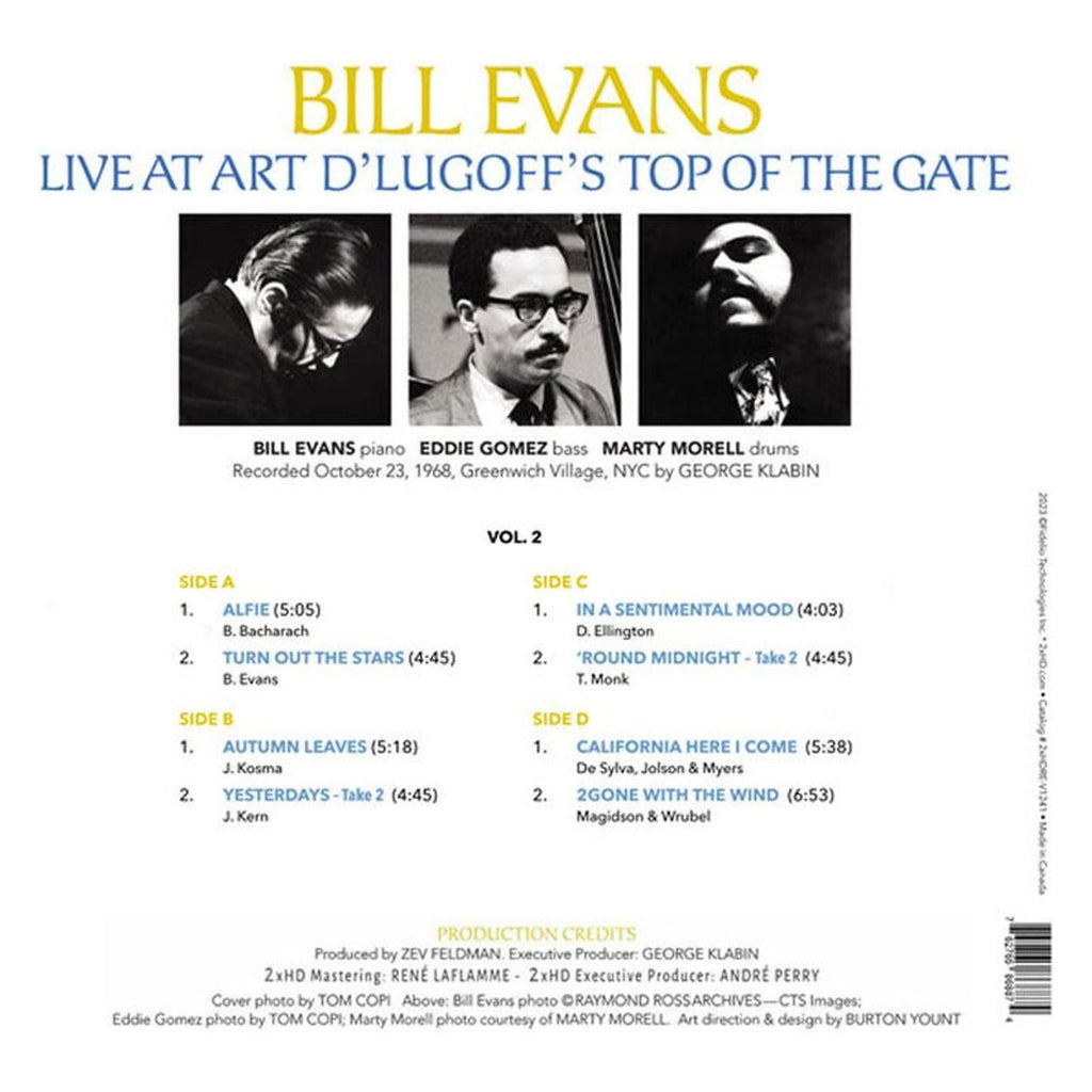 Bill Evans - Live at Art D'Lugoff's Top of The Gate Vol. 2 - 45rpm LP [ Record ]