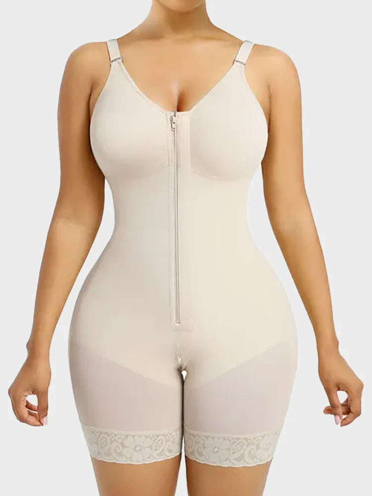 Women’s Colombianas Shapewear – Tummy Control, Butt Lifter, Zipper Crotch, Detachable Straps