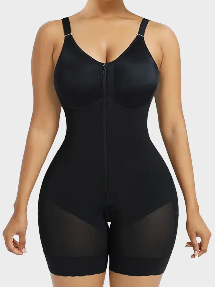 Women’s Colombianas Shapewear – Tummy Control, Butt Lifter, Zipper Crotch, Detachable Straps