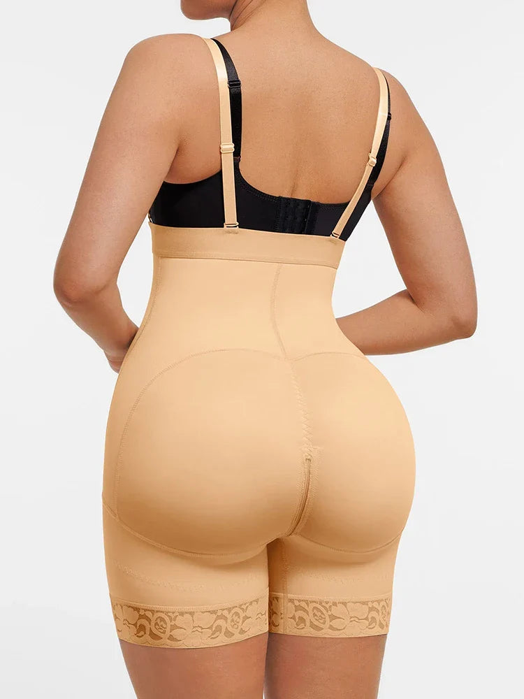 Butt Lifting Body Shaper with Zip Crotch Smooth Tummy Control