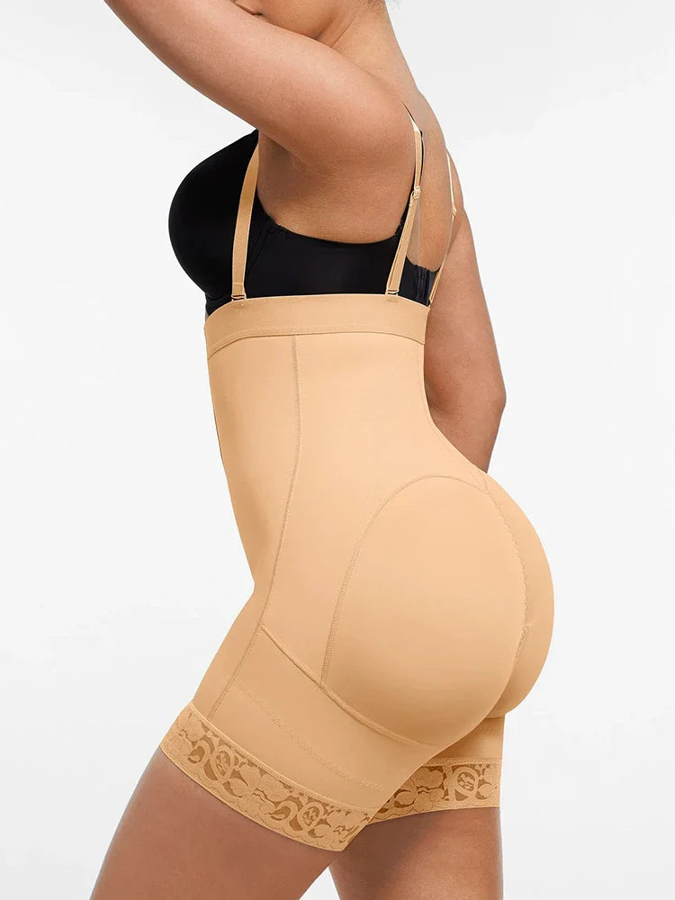 Butt Lifting Body Shaper with Zip Crotch Smooth Tummy Control