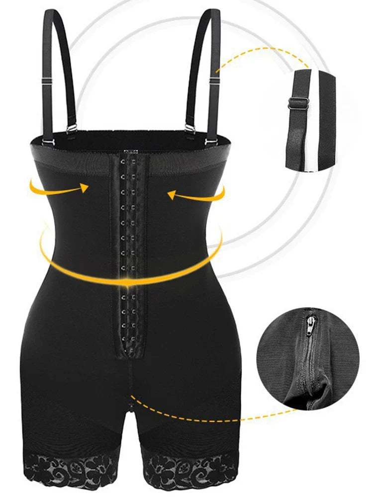 Butt Lifting Body Shaper with Zip Crotch Smooth Tummy Control