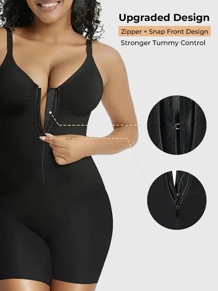 Zip-Up Sculpting Shapewear Bodysuit