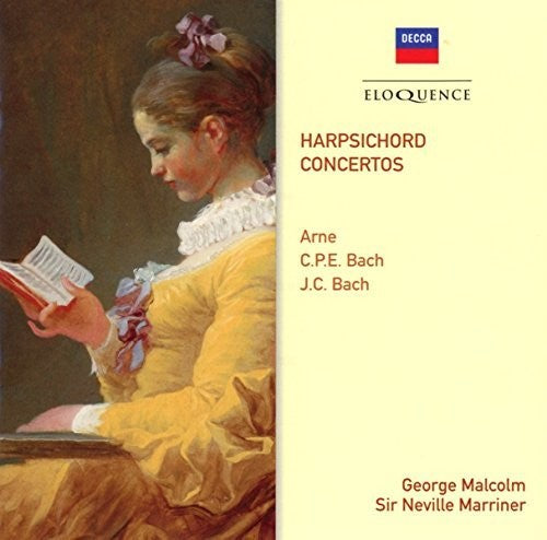 George Malcolm: Arne / C.P.E. Bach / J.C. Bach: Harpsichord Concertos { CD }
