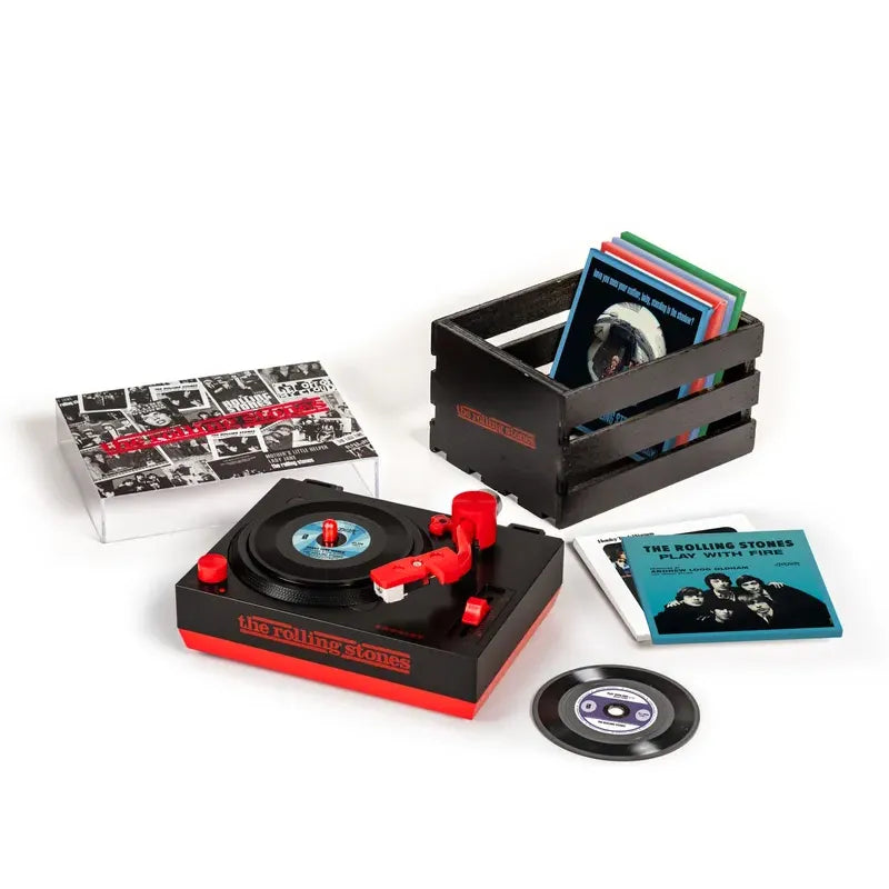 Crosley - Rolling Stones RSD3 Turntable with Crate and Six 3-Inch Singles [ Record ]