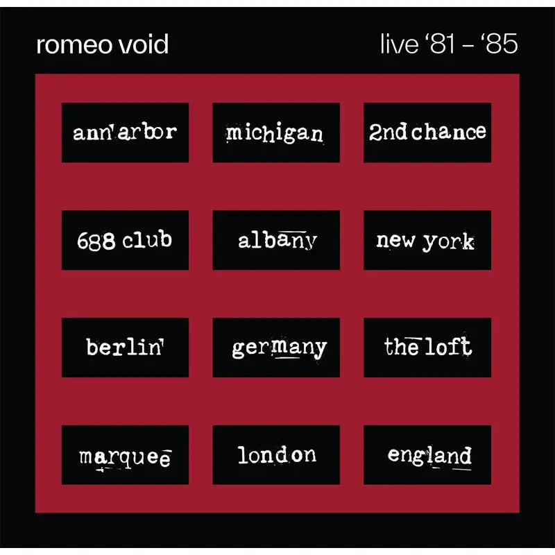 Romeo Void - Live '81-'85 - RSD LP [ Record ]