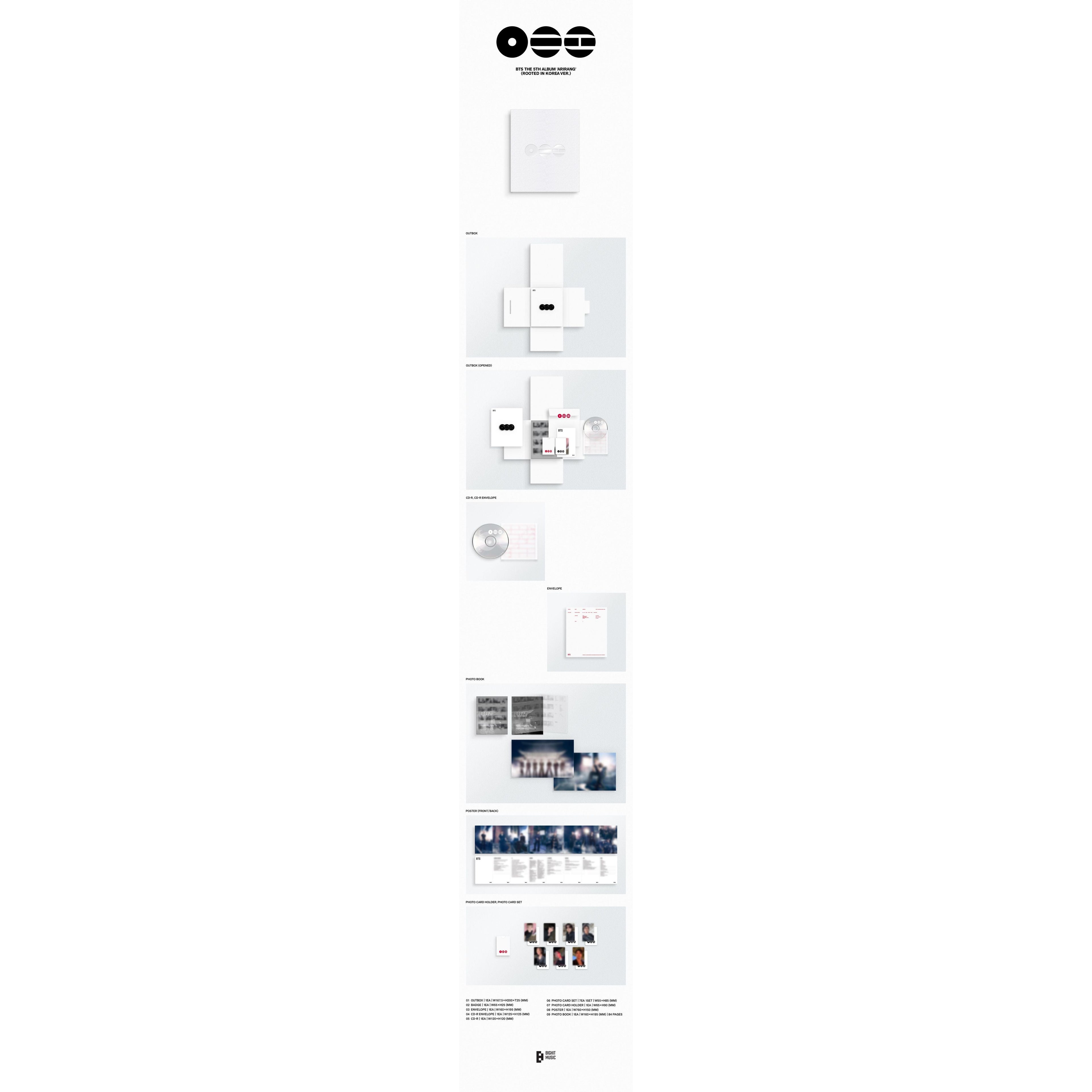 BTS - BTS The 5th Album 'ARIRANG' (Rooted in Korea Ver.) - CD Box [ Record ]