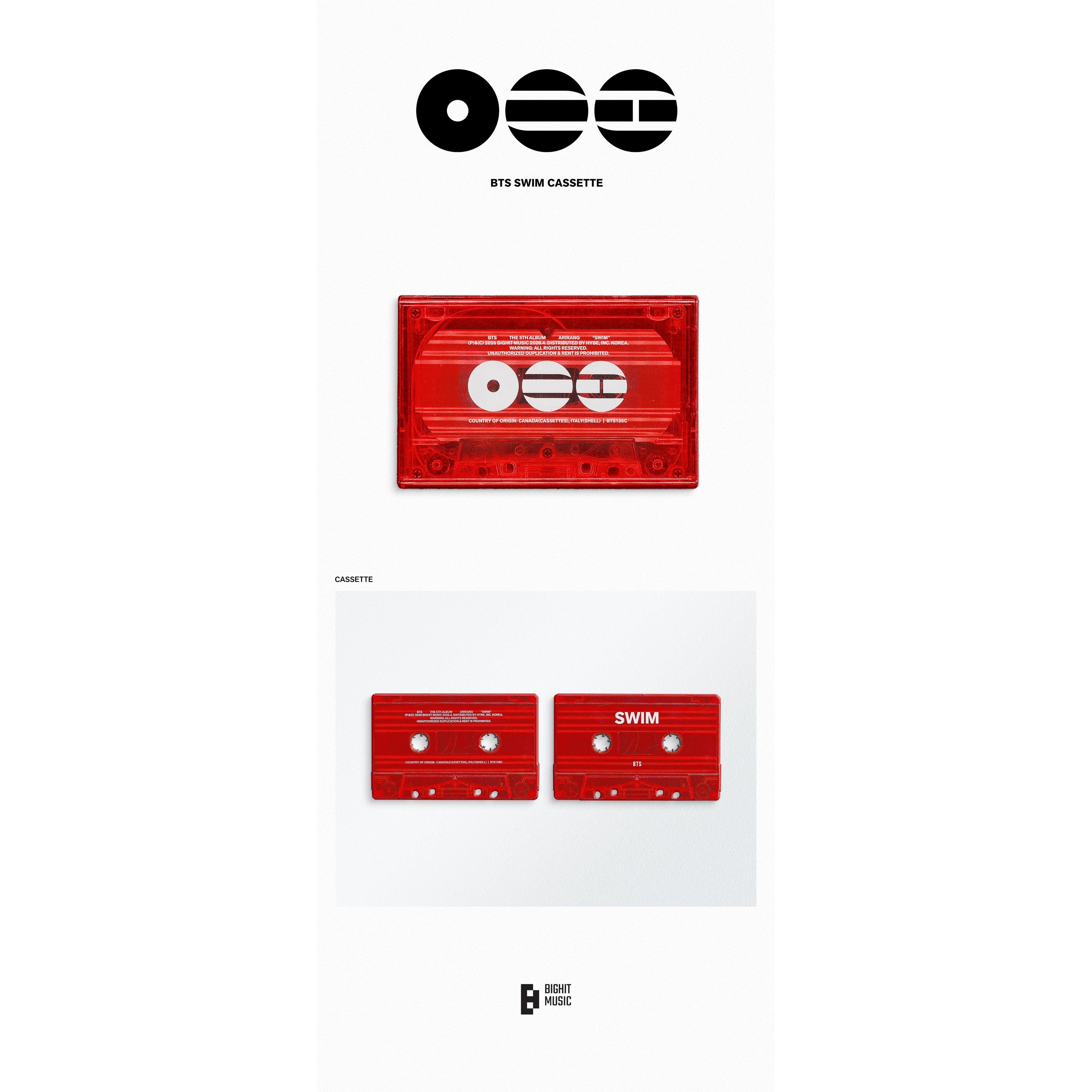 BTS - Swim - Cassette Single [ Record ]