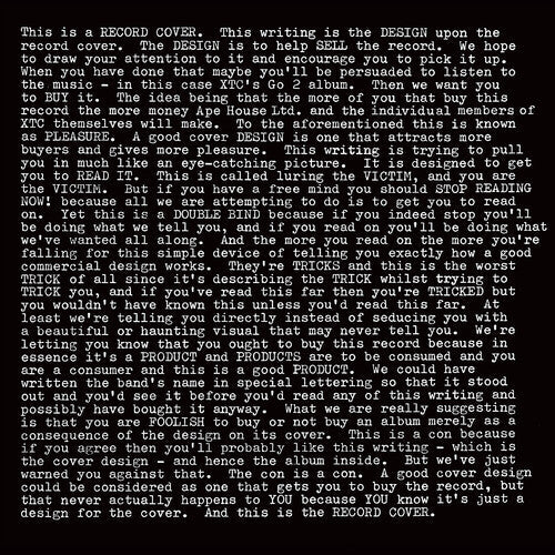 XTC - GO2 - LP [ Record ]