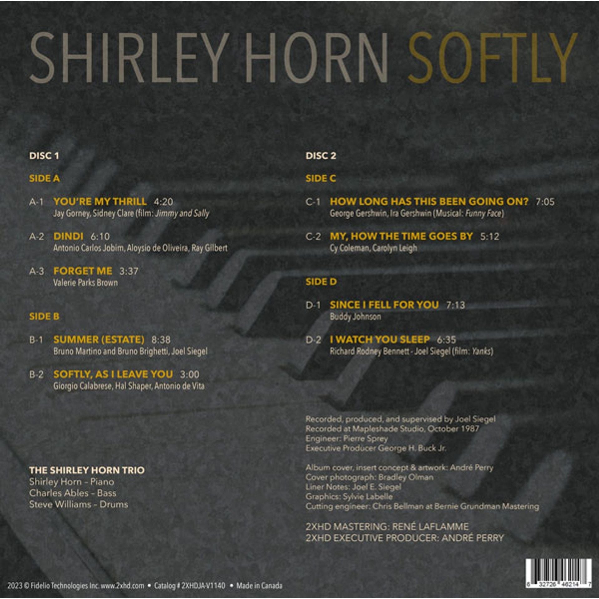 Shirley Horn - Softly - 2xHD LP [ Record ]