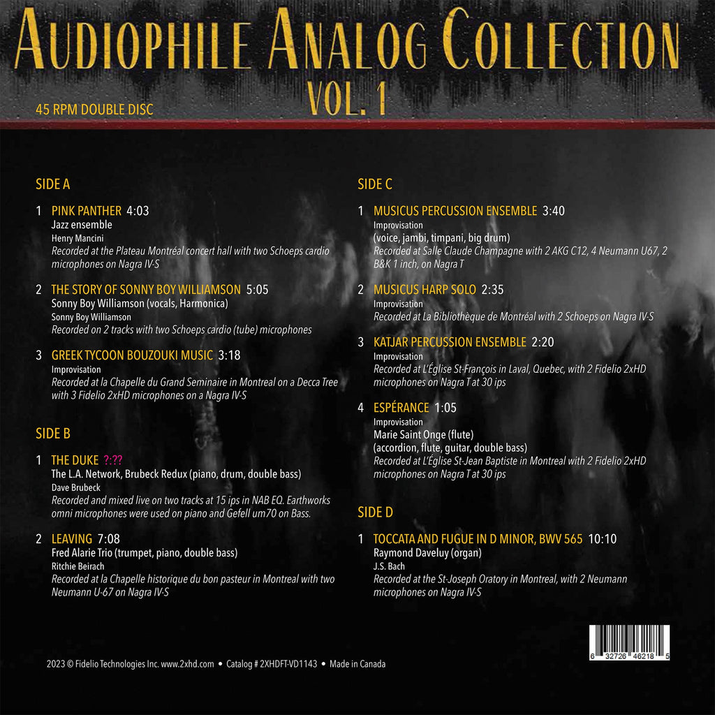 Various Artists - Audiophile Analog Collection Vol. 1 - 2xHD LP [ Record ]