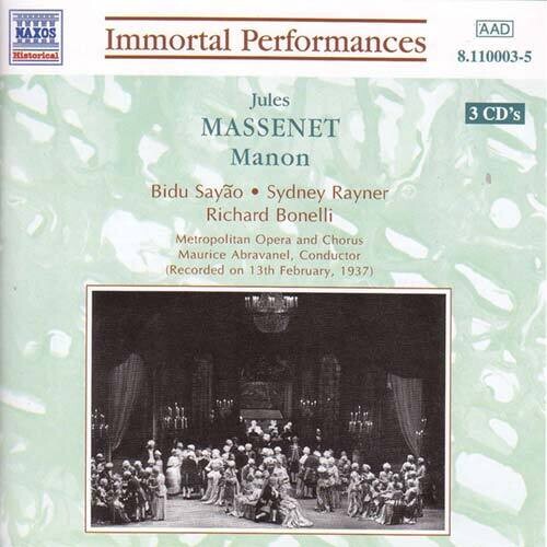 Various Artists: Massenet: Manon { CD }