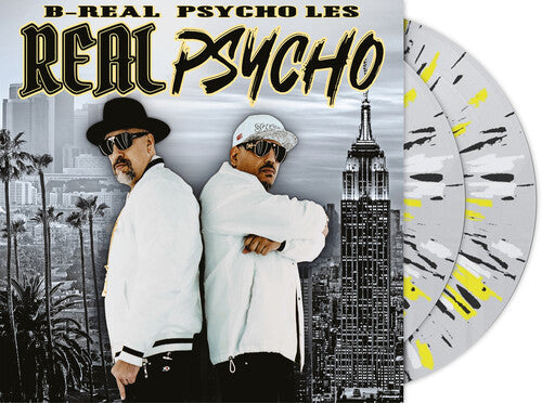 B-Real & Psycho Les: Real Psycho - Deluxe Limited Edition - Clear with Black, Yellow & White Splatter Vinyl Gatefold Cover [ Vinyl ]