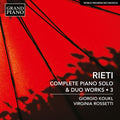 Joanna Klisowska: Rieti: Complete Piano Solo & Duo Works, Vol.  3 { CD }