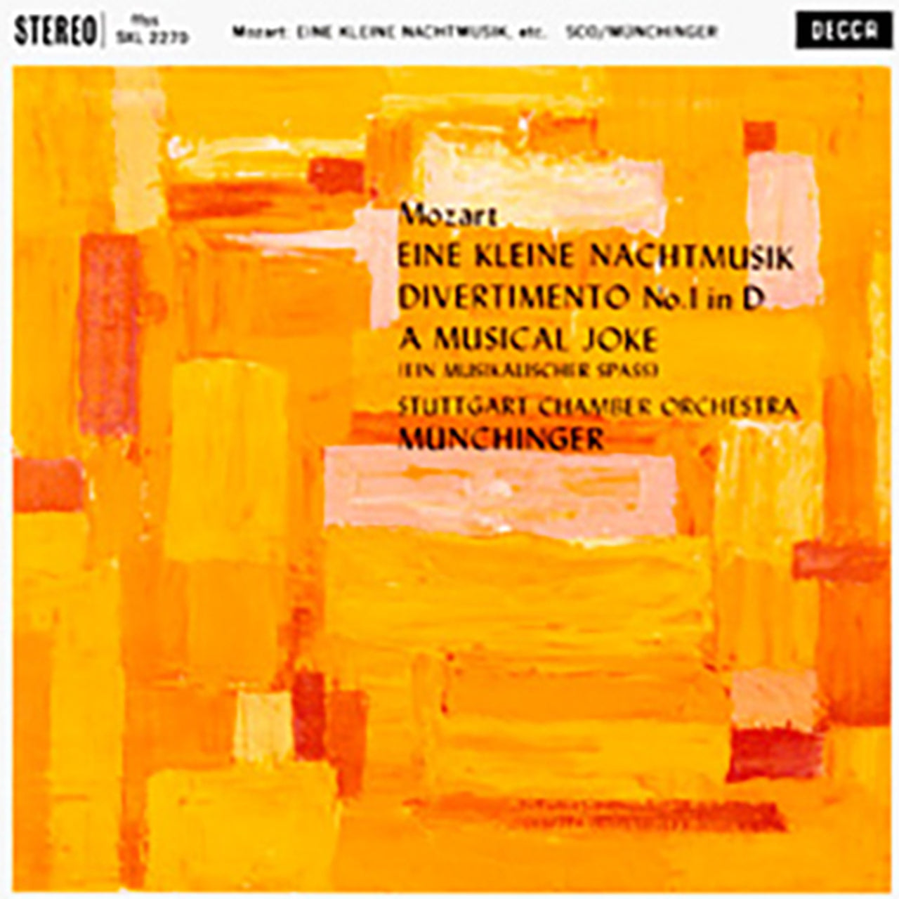 Karl Munchinger - Mozart: Eine Kleine Nachtmusik/ Divertimento No. 1/ A Musical Joke - Speakers Corner LP [ Record ]