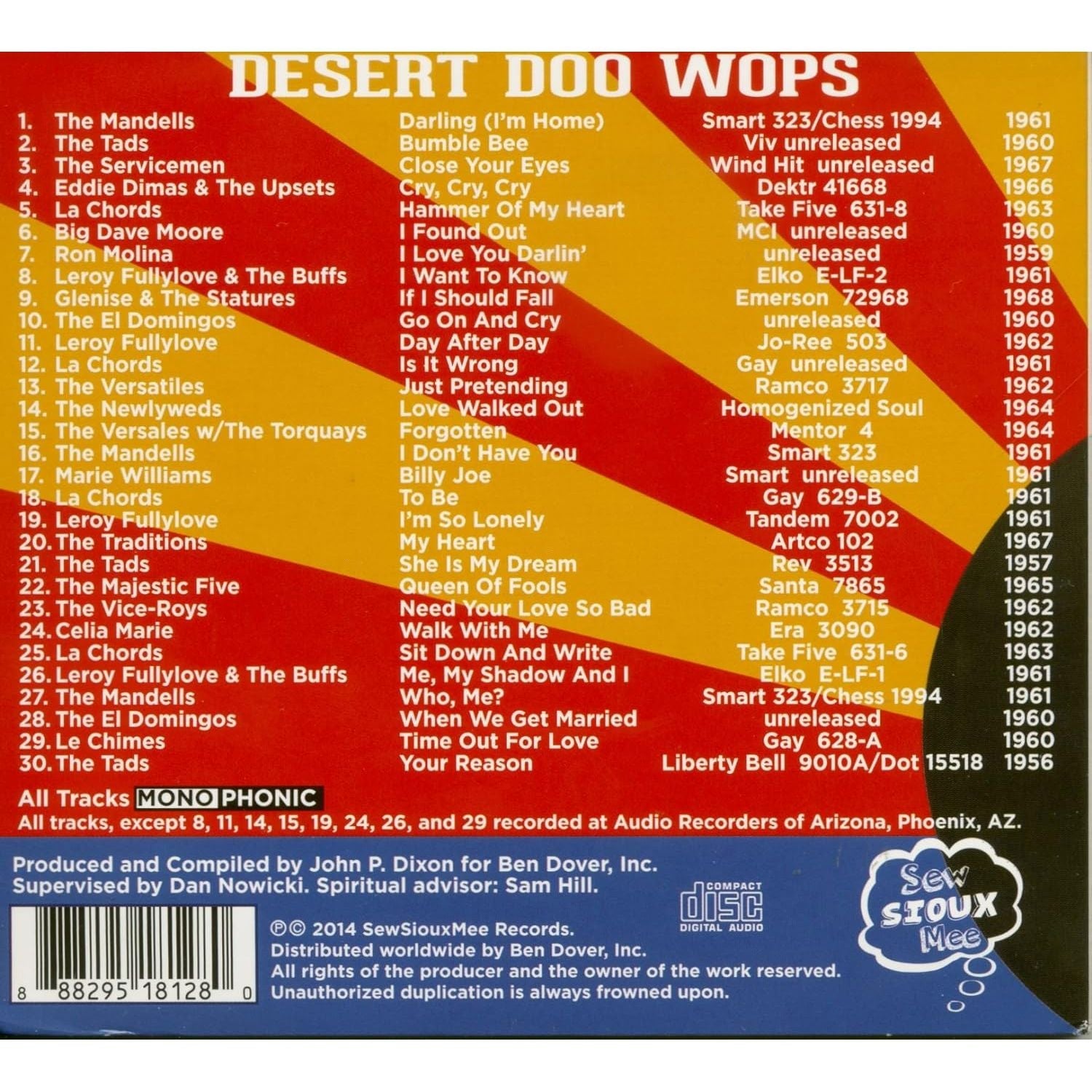 Various Artists - Desert Doo Wops 1956-1968 - CD [ Record ]