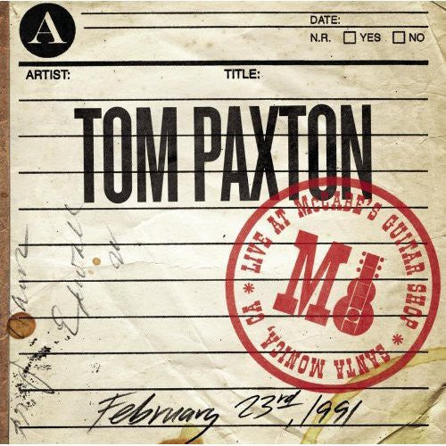 Tom Paxton: Live at McCabe's Guitar Shop { CD }