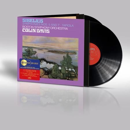 Colin Davis, Boston Symphony Orchestra - Sibelius: Symphonies Nos. 5 and 7, Tapiola - Decca Pure Analogue LP [ Record ]