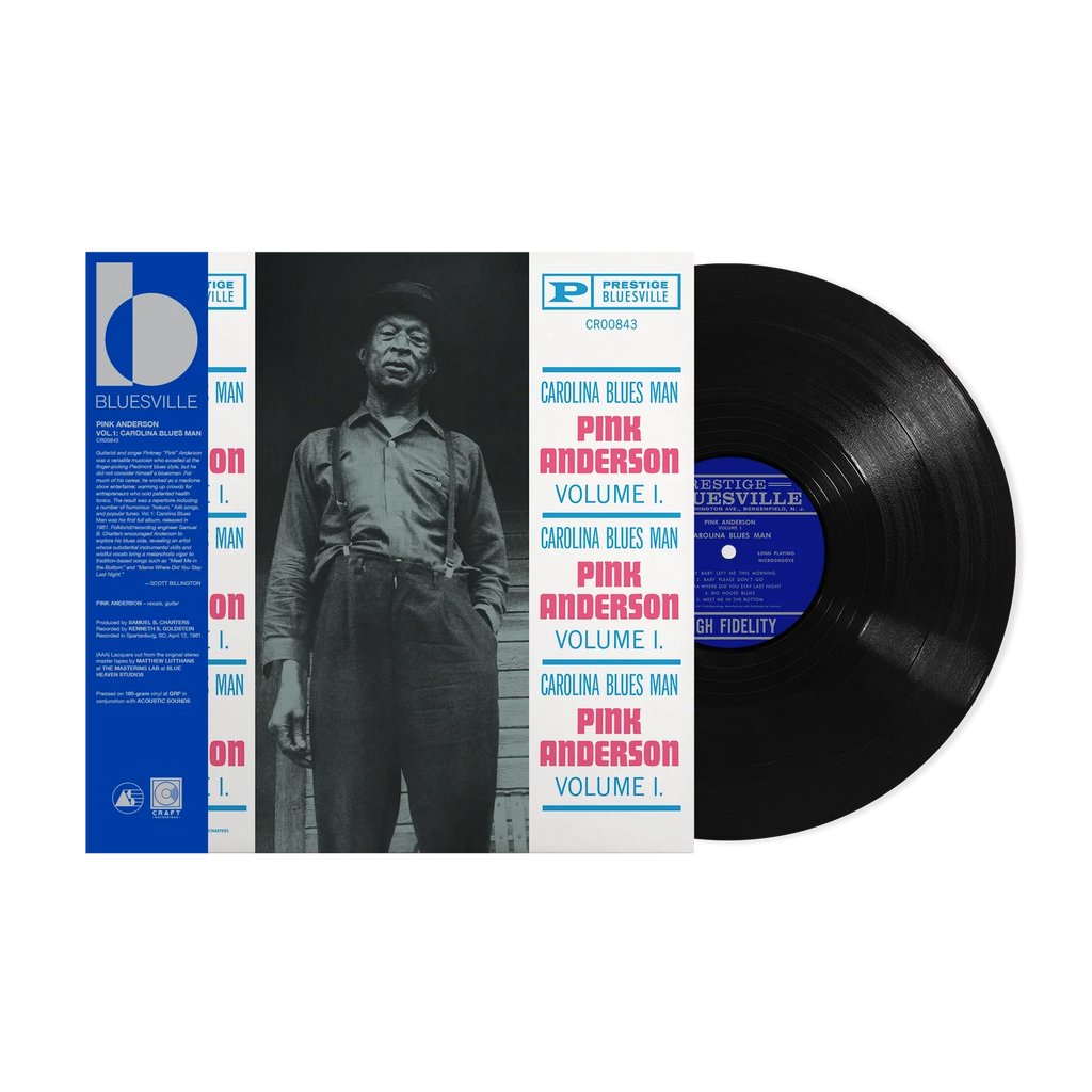 Pink Anderson - Volume 1: Carolina Blues Man - Bluesville Acoustic Sounds Series LP [ Record ]