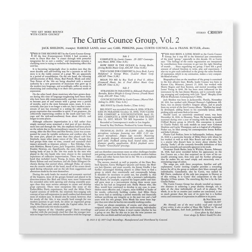 Curtis Counce - You Get More Bounce with Curtis Counce! - Contemporary LP [ Record ]