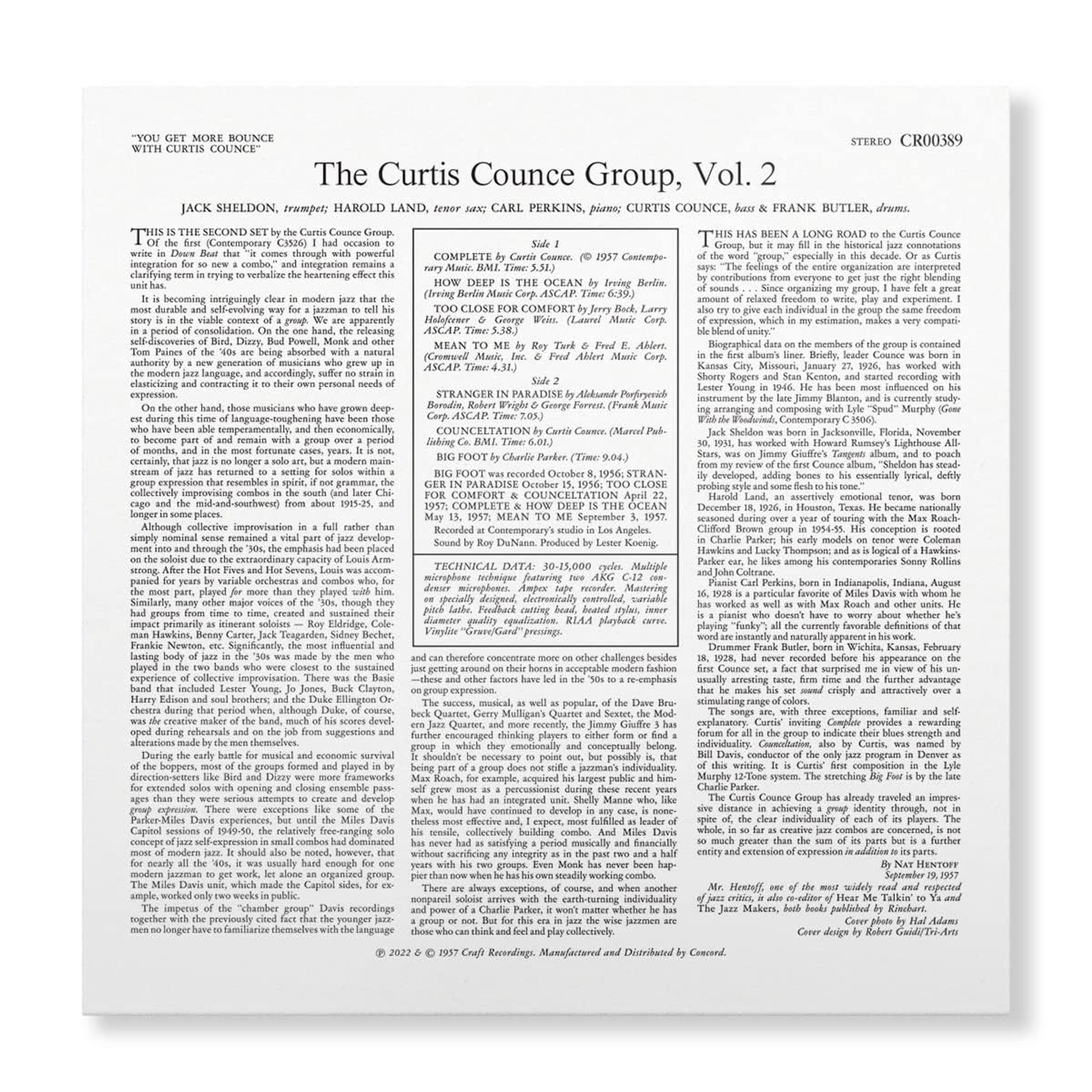 Curtis Counce - You Get More Bounce with Curtis Counce! - Contemporary LP [ Record ]