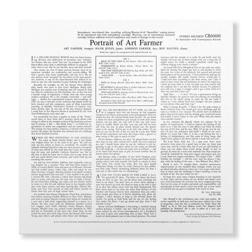 Art Farmer - Portrait of Art Farmer - Contemporary LP [ Record ]