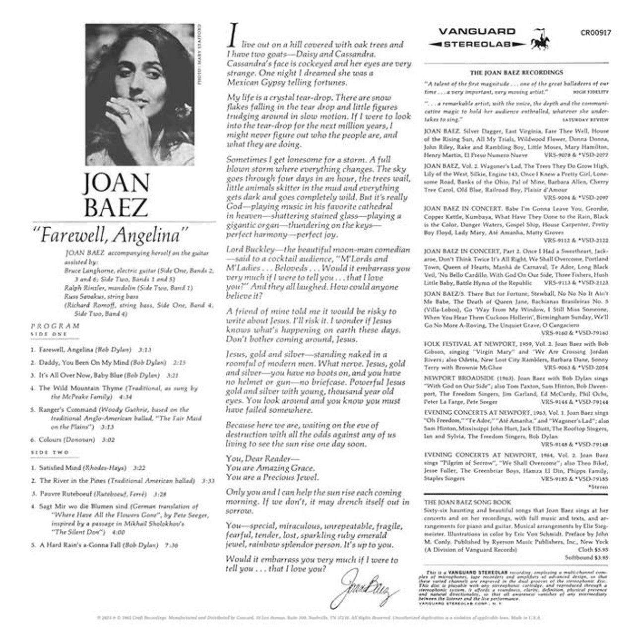 Joan Baez - Farewell, Angelina - LP [ Record ]