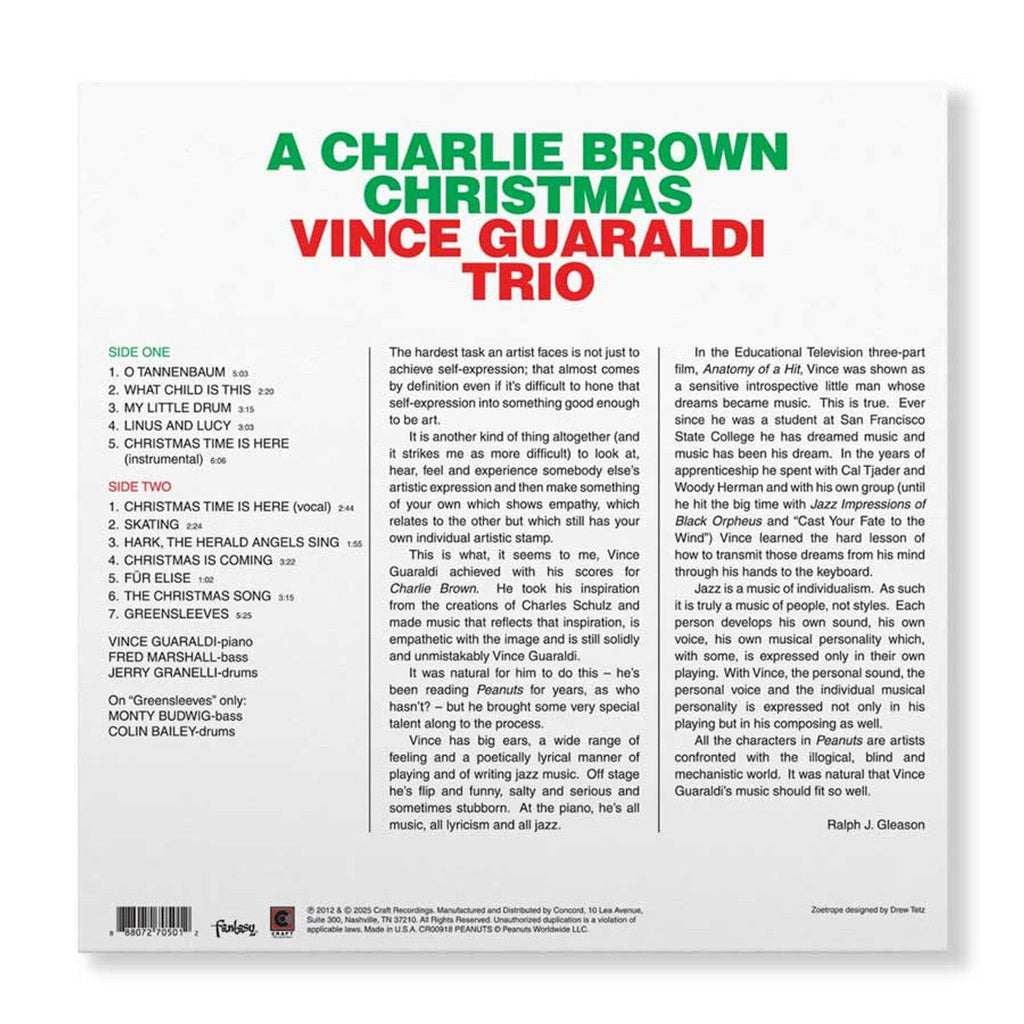 Vince Guaraldi Trio - A Charlie Brown Christmas (60th Anniversary) - Zoetrope Picture Disc LP [ Record ]
