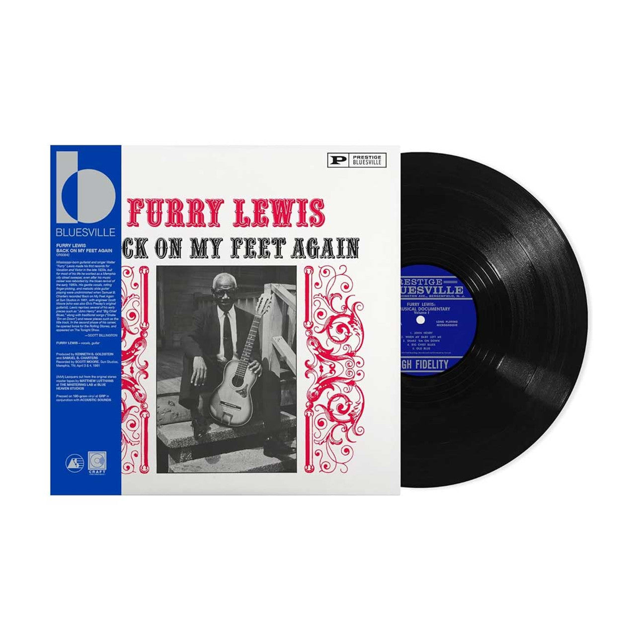 Furry Lewis - Back on My Feet Again - Bluesville Acoustic Sounds Series LP [ Record ]