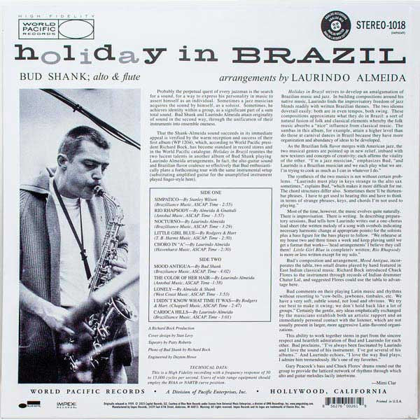 Bud Shank - Holiday in Brazil - Impex LP [ Record ]