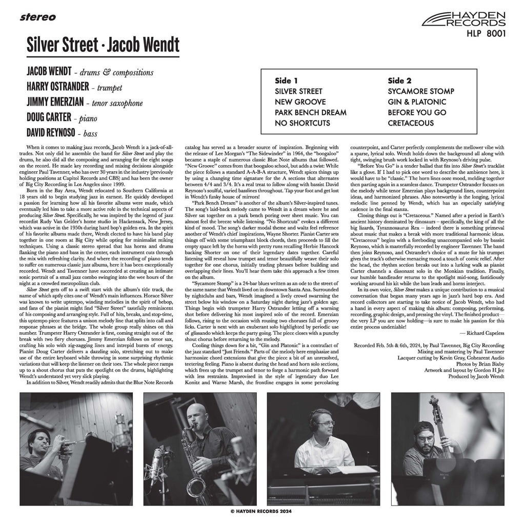 Jacob Wendt - Silver Street - LP [ Record ]
