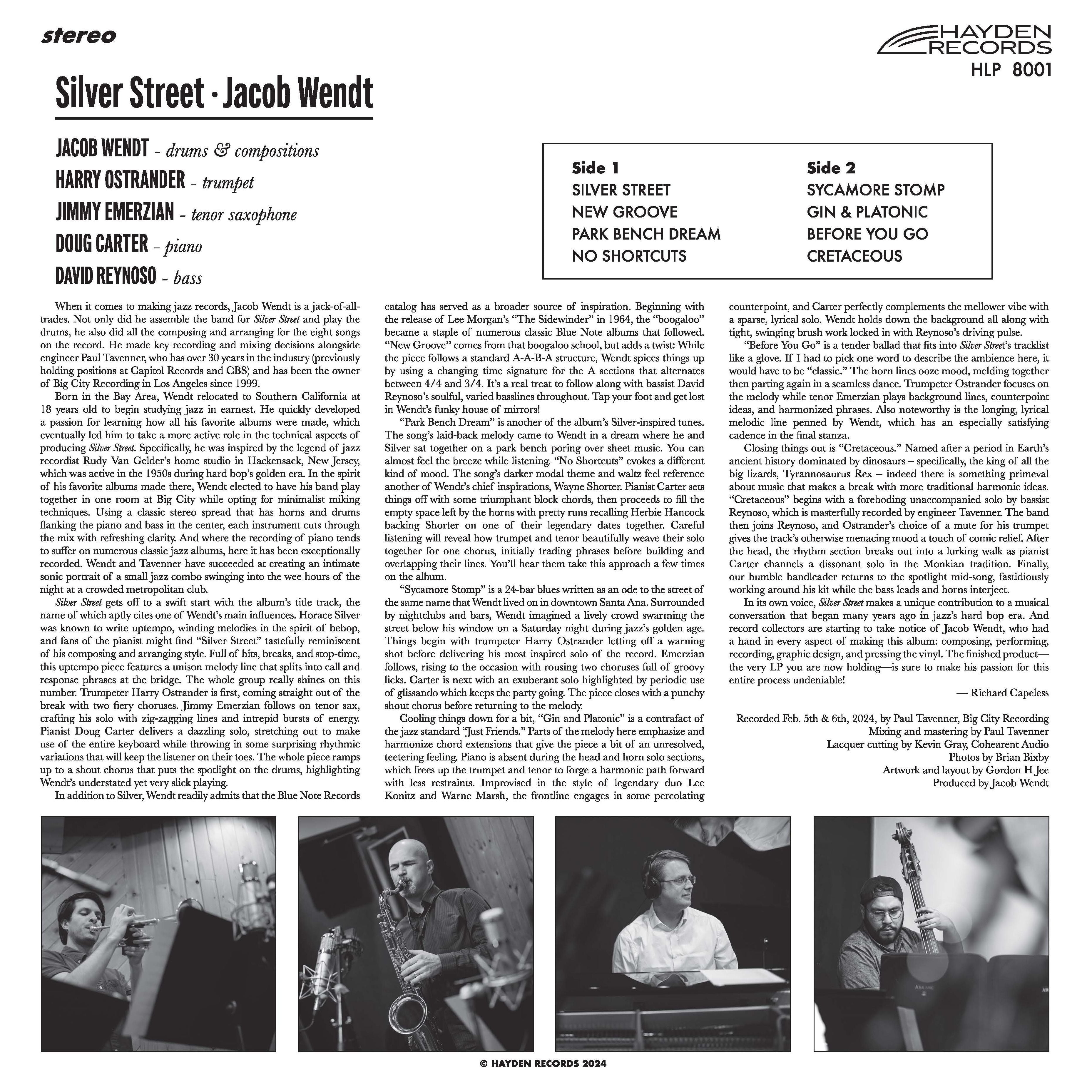 Jacob Wendt - Silver Street - LP [ Record ]