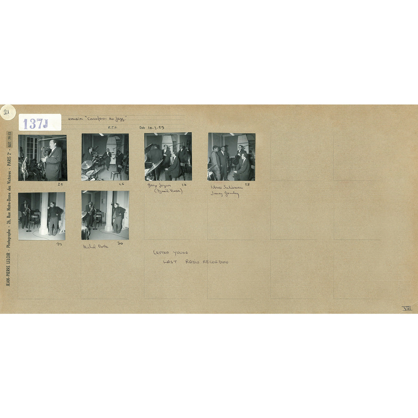 Lester Young - Le Dernier Message de Lester Young Barclay - Sam Records LP + 10” [ Record ]