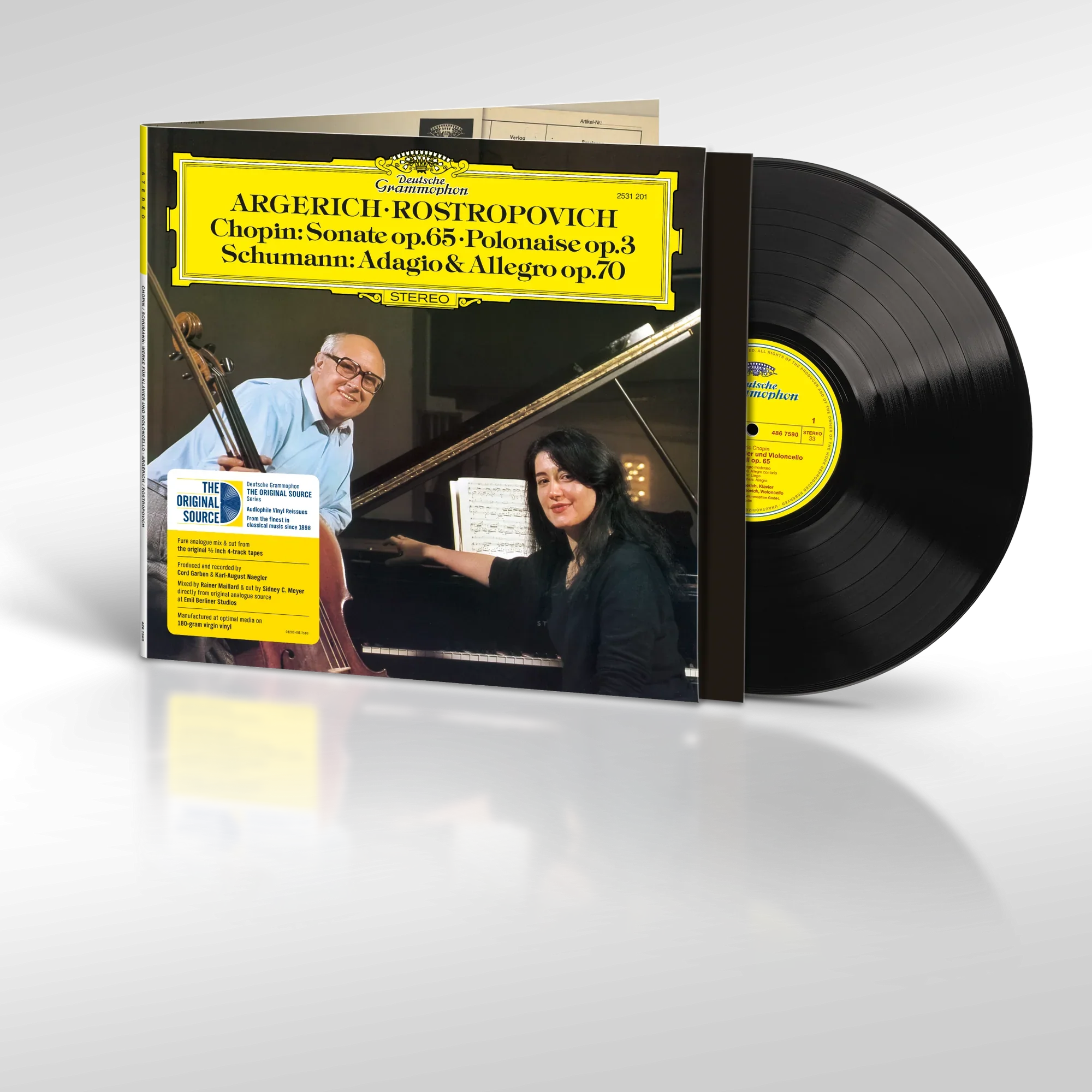 Martha Argerich & Mstislav Rostropovich - Chopin: Sonate Op. 65, Polonaise Op. 3 / Schumann: Adagio & Allegro Op. 70 - Original Source Series LP [ Record ]