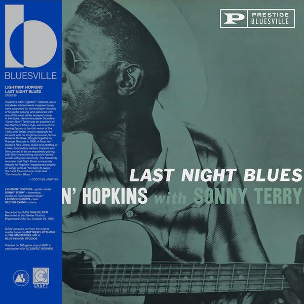 Lightin' Hopkins - Last Night Blues - Bluesville Acoustic Sound Series LP [ Record ]