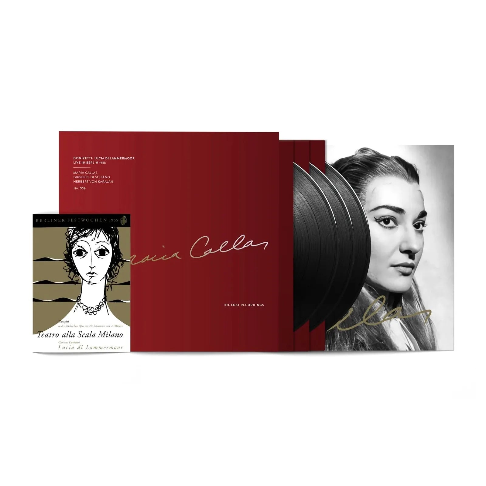 Maria Callas, von Karajan - Donizetti: Lucia Di Lammermoor - Berlin 1955 - The Lost Recordings Box Set LP [ Record ]