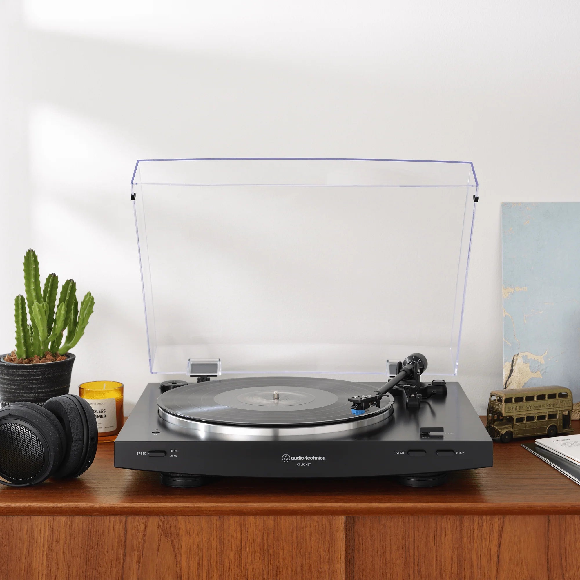 Audio Technica - AT-LP3XBT Fully Automatic Belt-Drive Turntable - Black