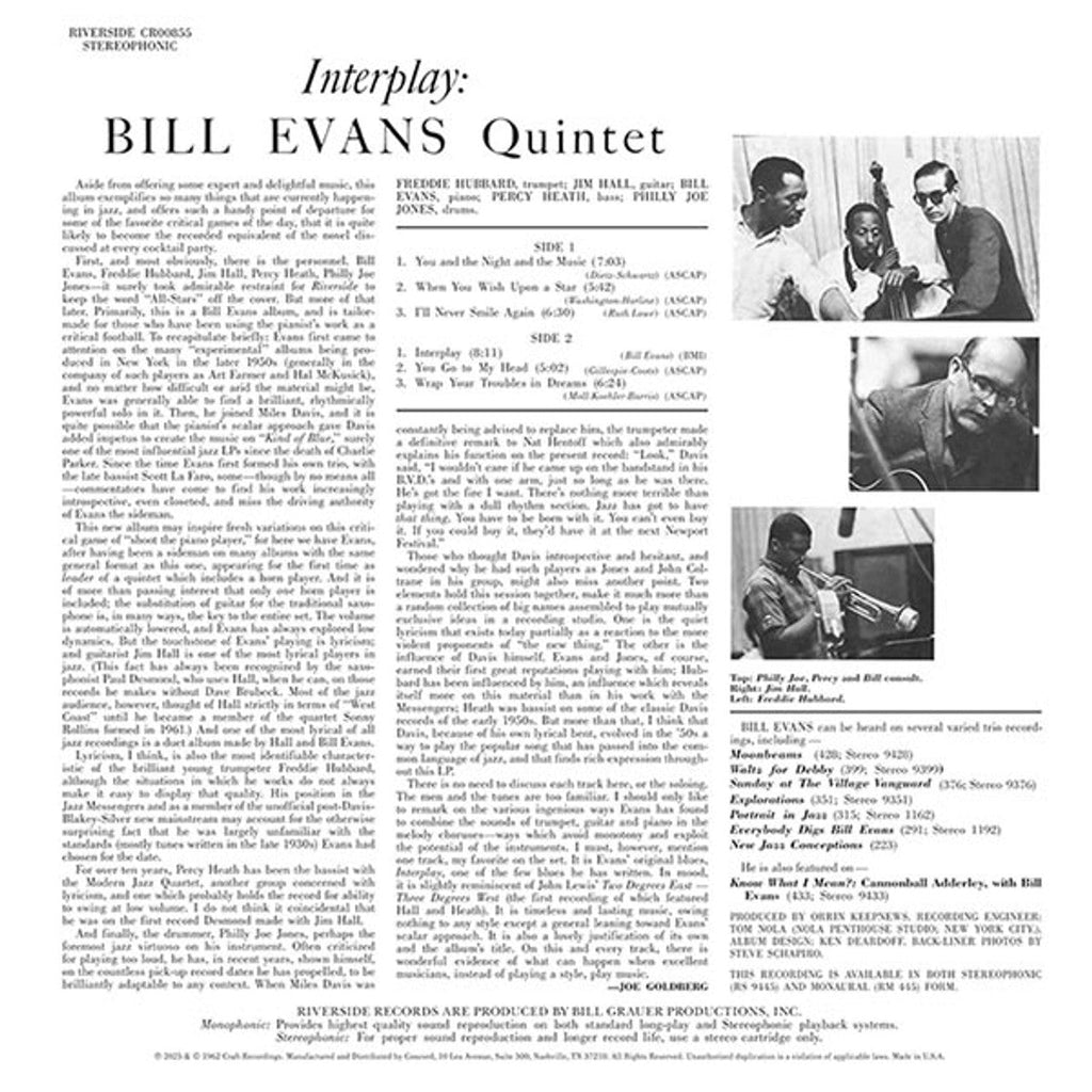 Bill Evans Quintet - Interplay - OJC LP [ Record ]