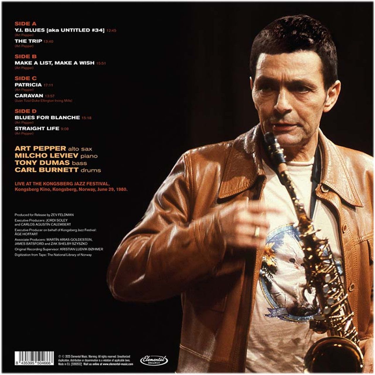 Art Pepper - An Afternoon in Norway: The Kongsberg Concert - LP [ Record ]