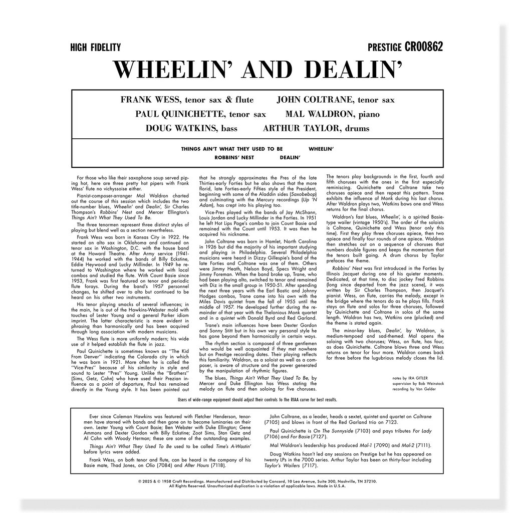 The Prestige All Stars - Wheelin' & Dealin' - OJC LP [ Record ]
