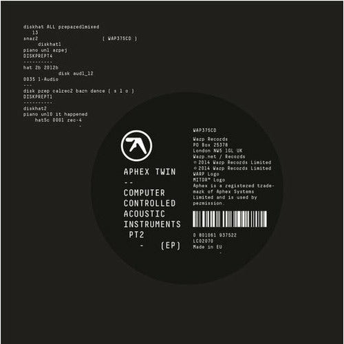 Aphex Twin - Computer Controlled Acoustic Instruments Pt2 - 12" EP [ Record ]