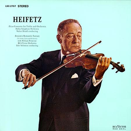 Pfeiffer, Chase & Heifetz - Rozsa: Violin Concerto/ Benjamin: Romantic Fantasy/ Heifetz, violin - Analogue Productions LP [ Record ]