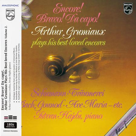 Arthur Grumiaux - Encore! Bravo! Da Capo! Arthur Grumiaux plays his best loved encores Vol. 2 - Analogphonic  LP [ Record ]