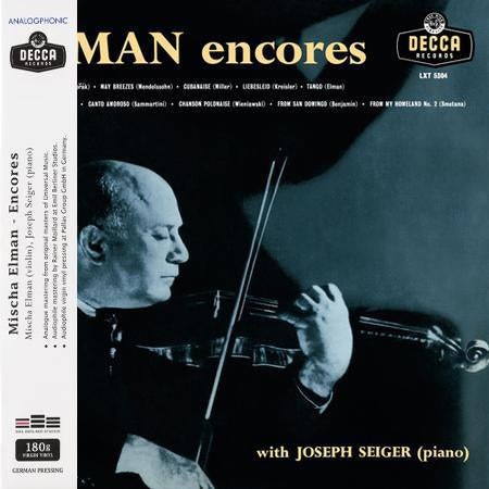 Mischa Elman - Encores/ Seiger - Analogphonic LP [ Record ]