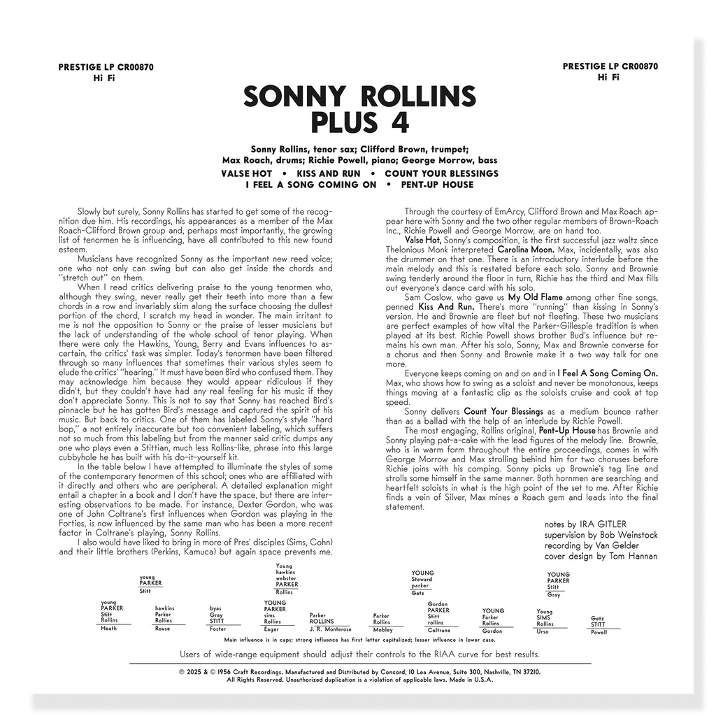 Sonny Rollins - Plus 4 - OJC LP [ Record ]