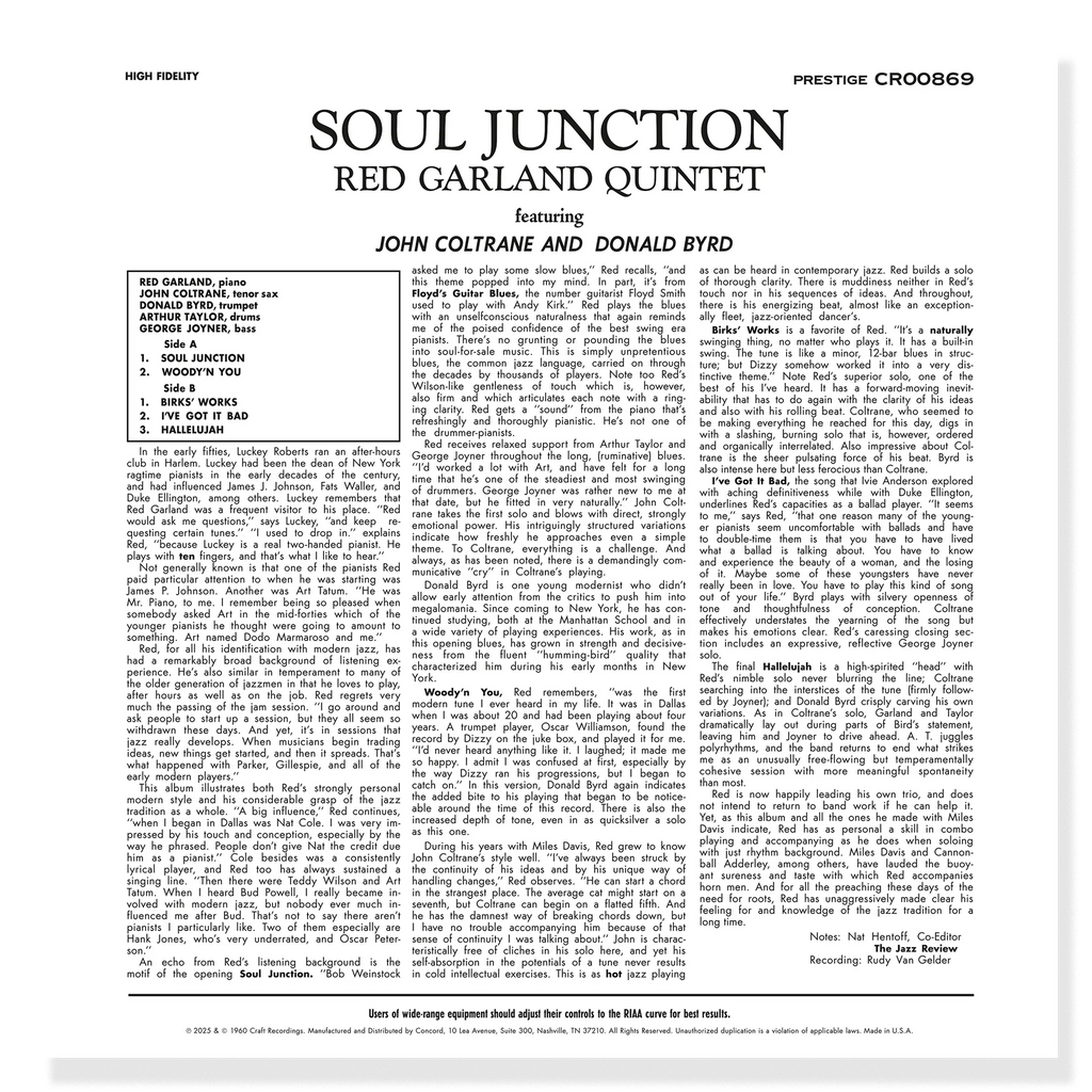 Red Garland Quintet - Soul Junction - OJC LP [ Record ]