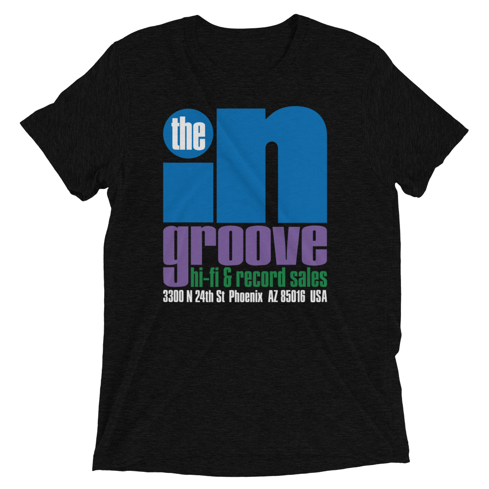 The 'In' Groove Record Store Solid Black Jazzy T-Shirt [ Record ]